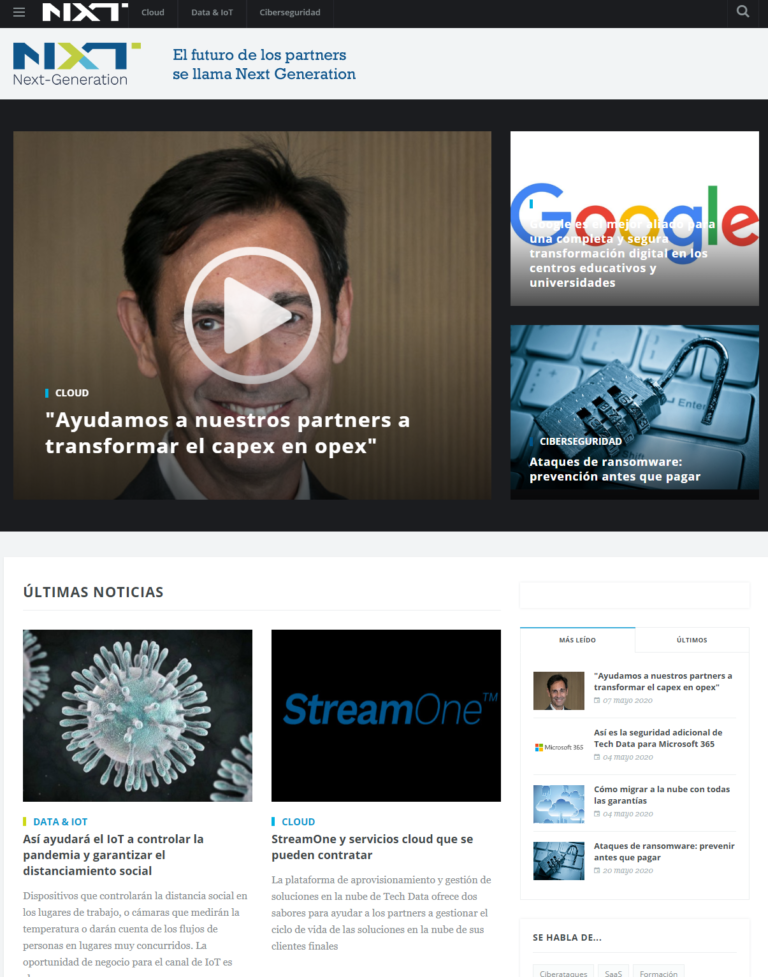 Channel Partner lanza el microsite Next Generation