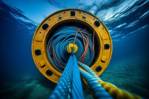 Figura de representación de un cable submarino