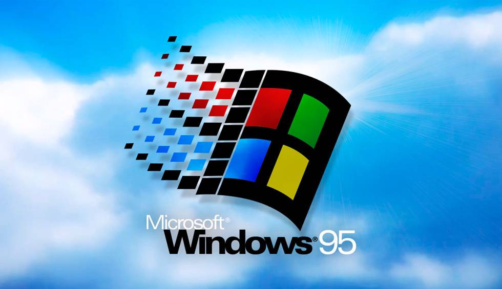 Pantalla de presentación de Windows 95.