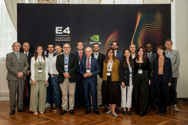 Equipo directivo de E4 Computer Engineering en la puesta de largo de la presentación de la compañía en España